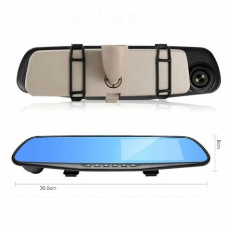 Camera auto DVR incorporata in oglinda retrovizoare, dubla(fata/spate)